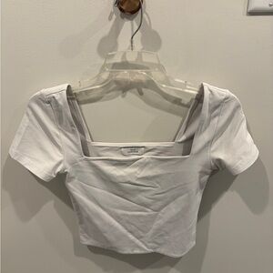 Aritzia Babaton Contour Cream Crop Top Size Medium